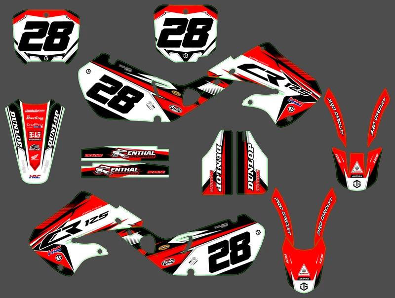 Kit déco HONDA CR 125-250 1997-1999 - JYNTRIX