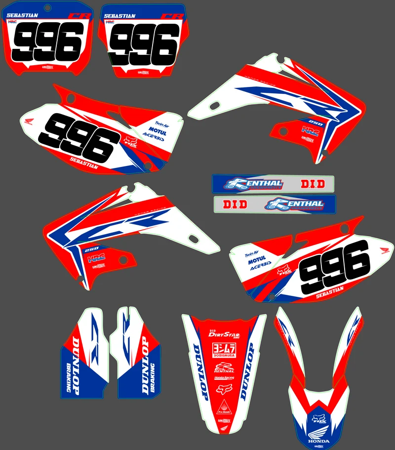 Kit déco HONDA CR 125-250 2002-2013 - NEXVOR