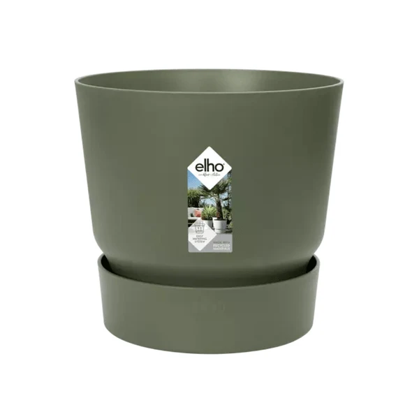 Elho Greenville Round Topf - Leaf Green - D 20 cm