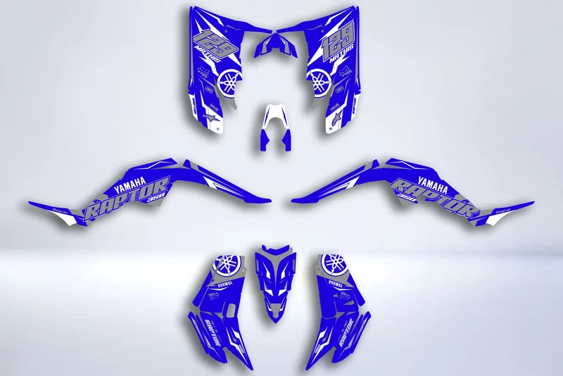 Kit Déco Yamaha YFM 350 Raptor - VYNORIS BLUE