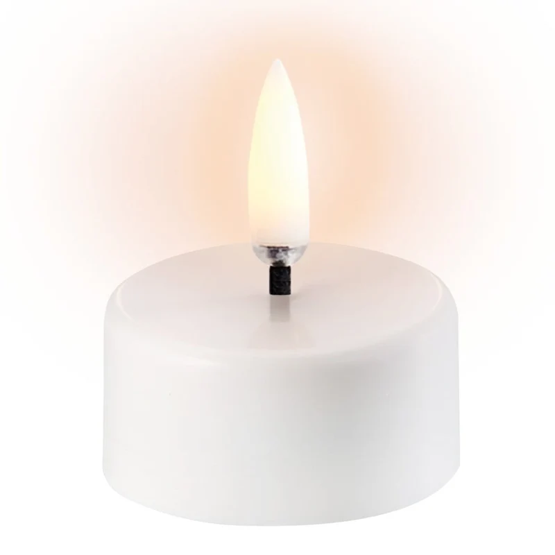LED Teelicht aus ABS Kunststoff Ø3,9cm weiß - Uyuni