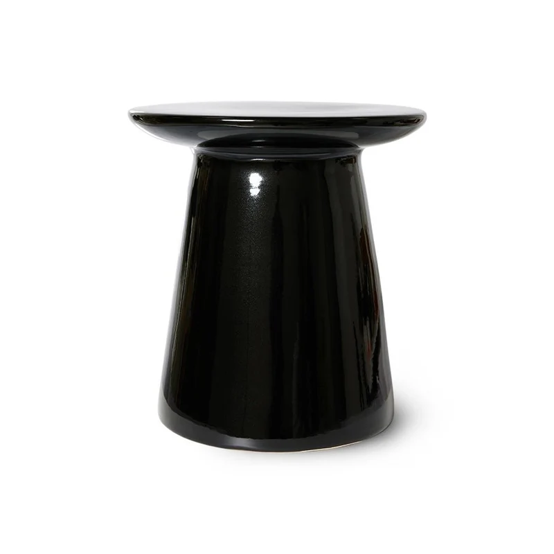 Beistelltisch Earthenware M Keramik Schwarz (40x40x43 cm) - HKliving