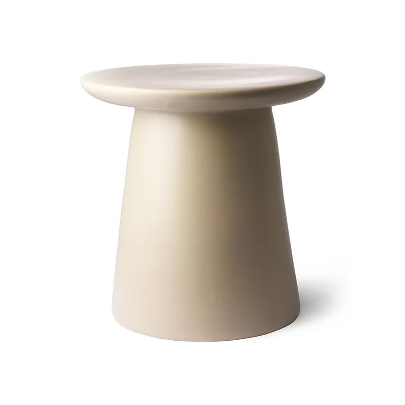 Beistelltisch Earthenware M Keramik Cream (40x40x43 cm) - HKliving