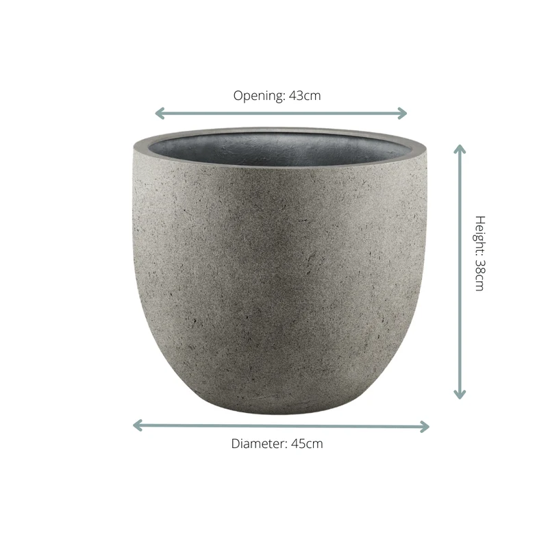 Topf Grigio New Egg Natural Concrete - D45 x H38