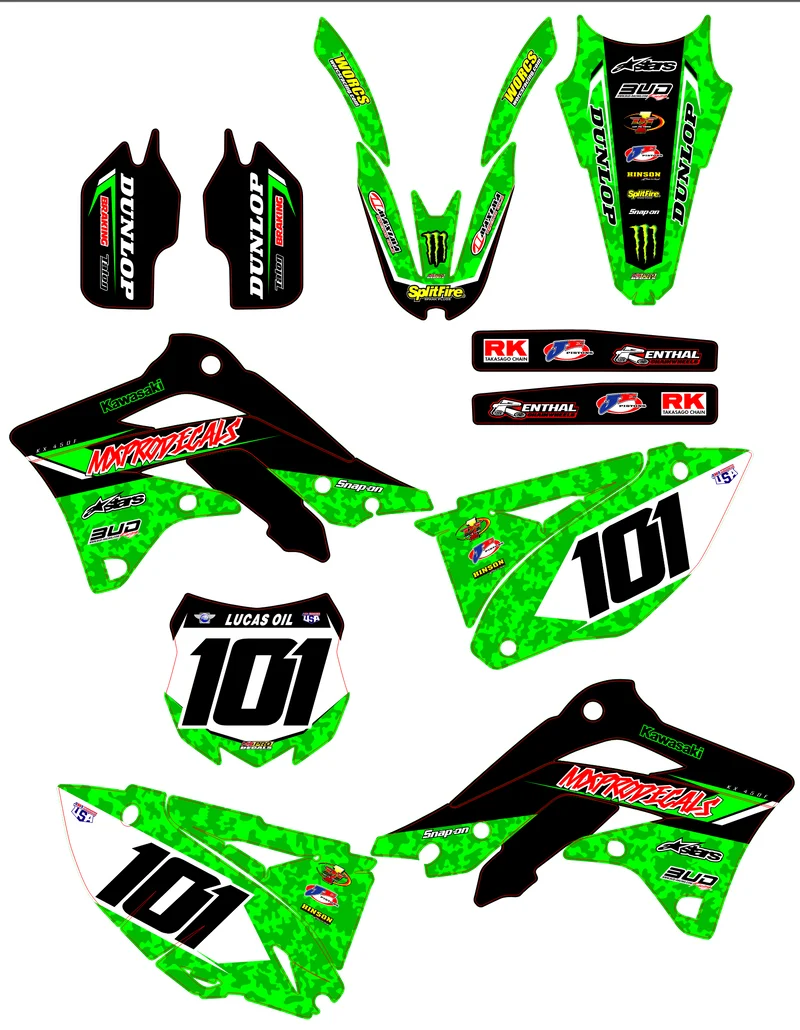 Kit déco KAWASAKI KXF 450 2012-2015 - XALTOR