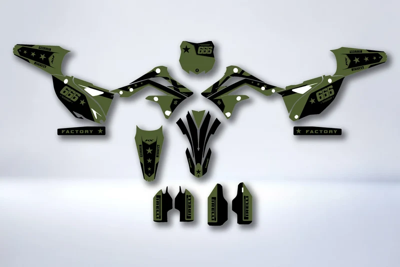 Kit déco KAWASAKI KXF 450 2012-2015 - VOLTRIX