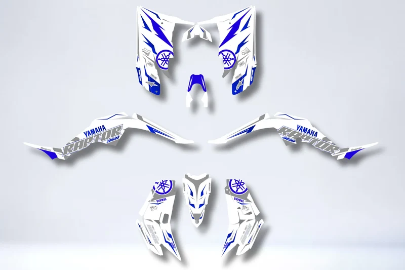 Kit Déco Yamaha YFM 350 Raptor - VYNORIS WHITE