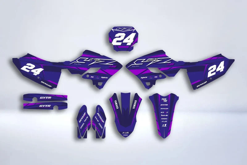 Kit déco YAMAHA YZ/YZF/WR/WRF/TTR/DTR/DTX/XT660 - LINA PURPLE