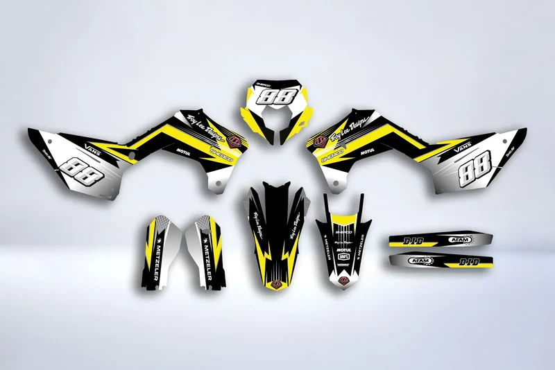 Kit déco Sherco SE SEF 2017-2024 - TROY LEE YELLOW
