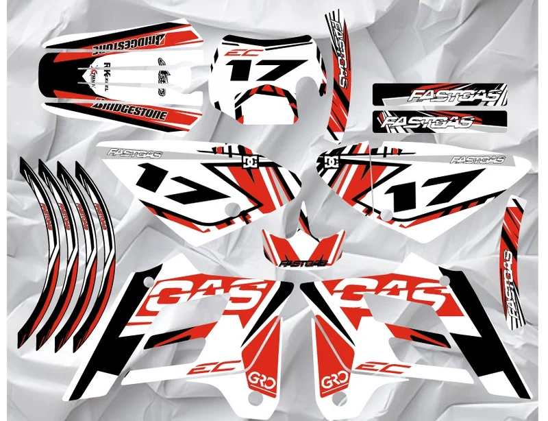 Kit Déco GAS GAS EC 2002-2006 WHITE & RED