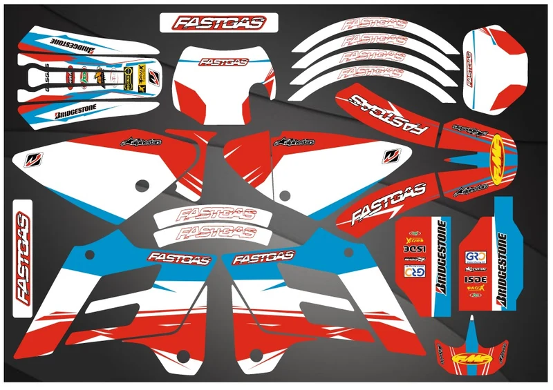 Kit Déco GAS GAS EC 2002-2006 BLUE & RED