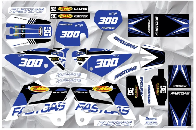 Kit Déco GAS GAS EC 2002-2006 FMF BLUE