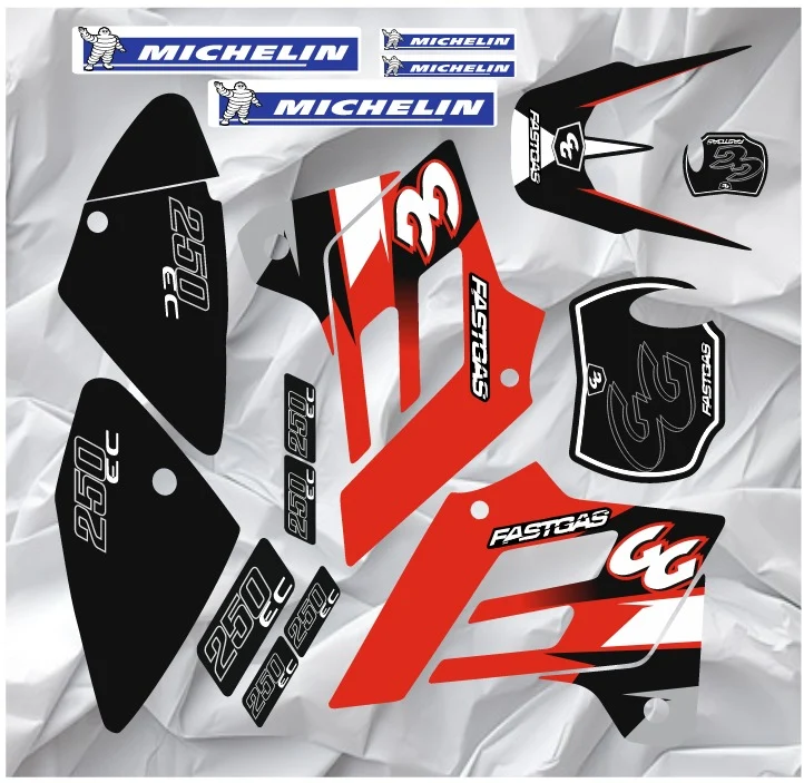 Kit Déco GAS GAS EC 2002-2006 ORIGINE RED