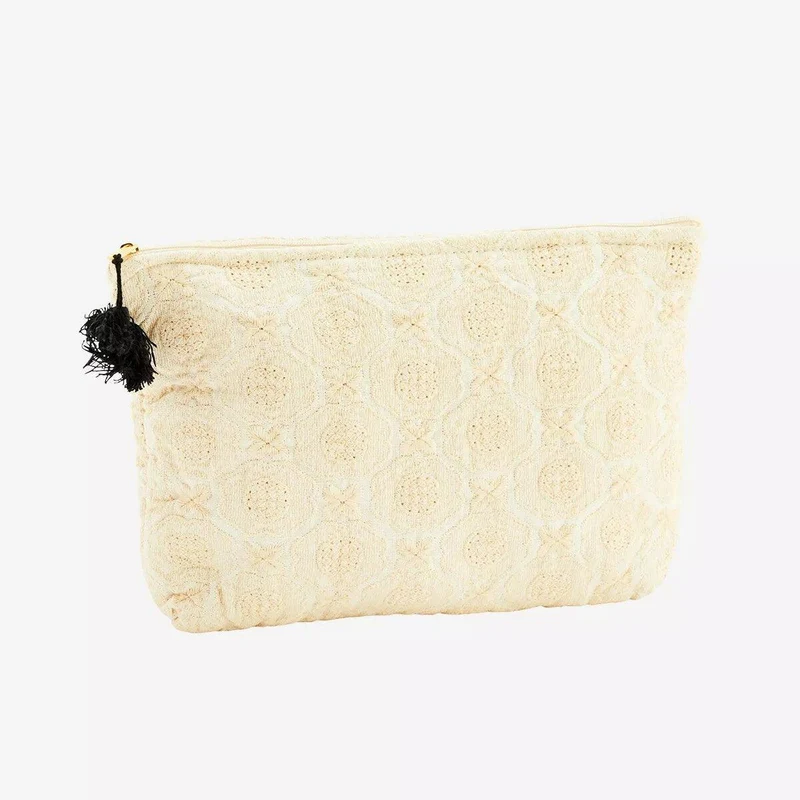 Kosmetiktasche aus Leinen - Ecru
