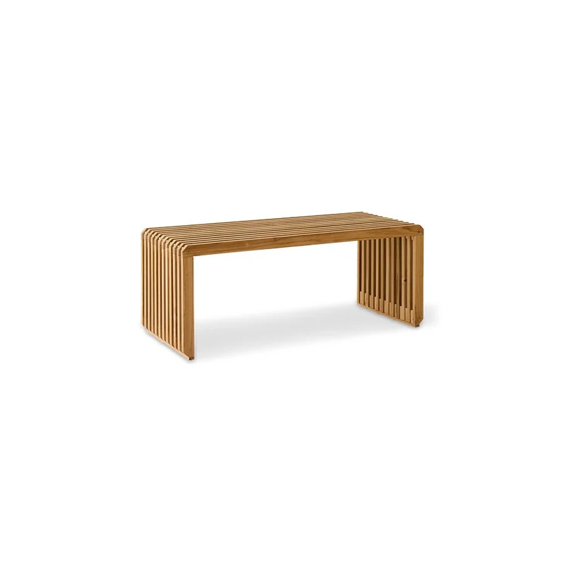 HKliving Sitzbank 'Slatted Bench' – Moderne Teakholz Bank