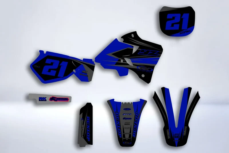 Kit déco YAMAHA YZ 125-250 1996-2001 - FACTORY BLACK