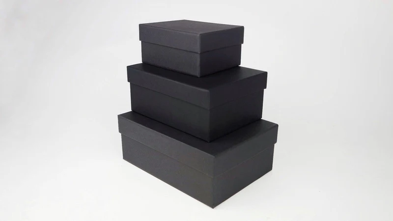 Rechteckige Box L - Mattschwarz