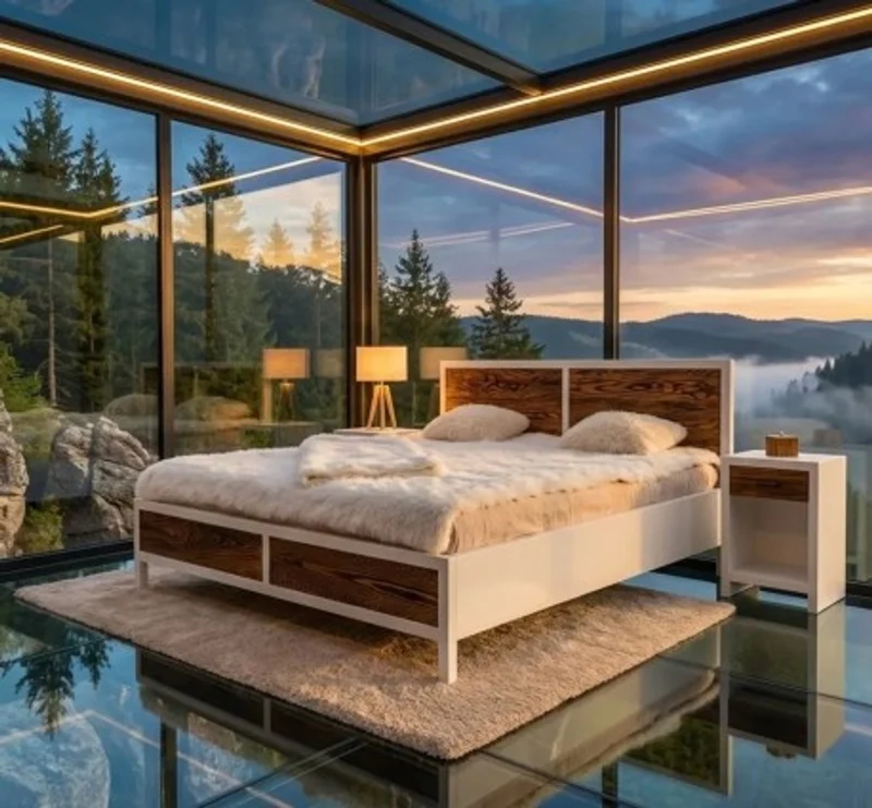 Casa Padrino Bett im Landhausstil, 180 x 200 x 110 cm