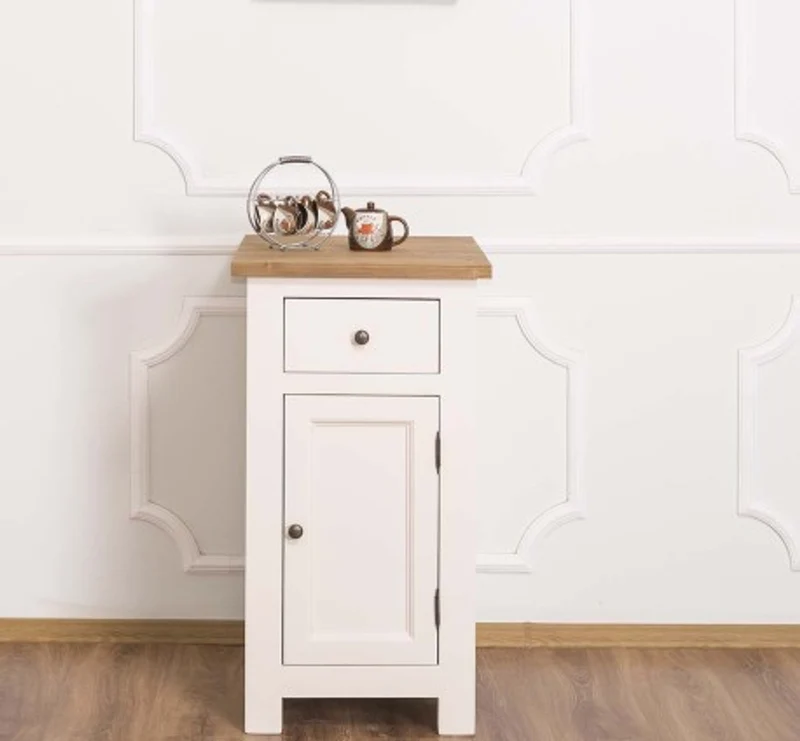Casa Padrino Küchenschrank im Landhausstil mit 1 Tür und 1 Schublade, 50 x 65 x 90 cm