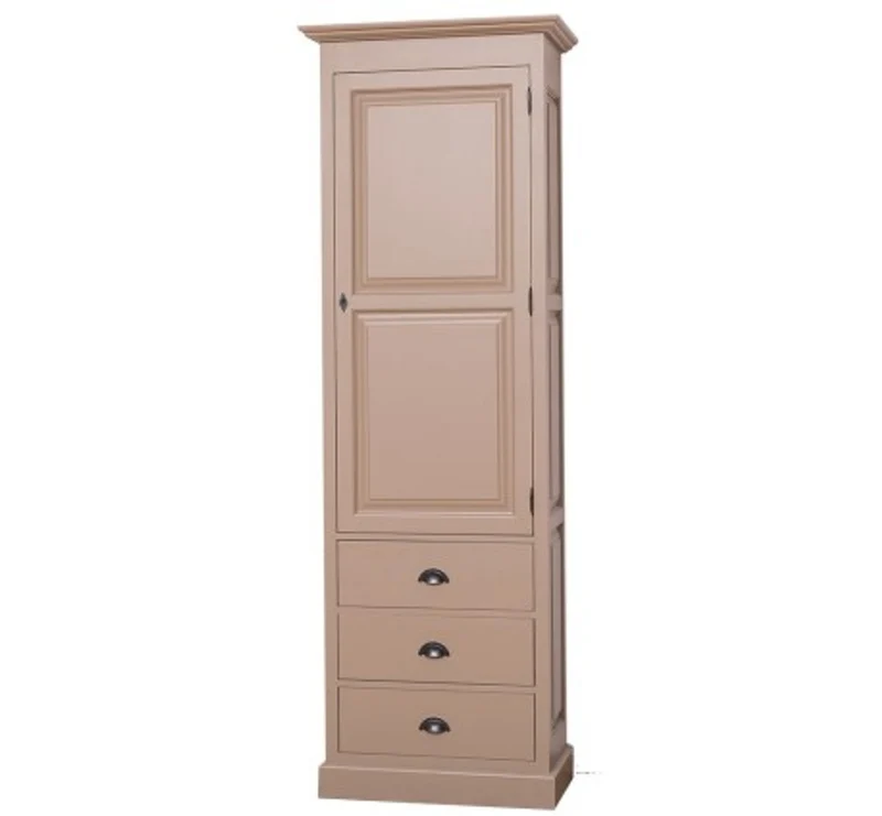 Casa Padrino Kleiderschrank im Landhausstil mit 3 Schubladen, 75 x 40 x 220 cm