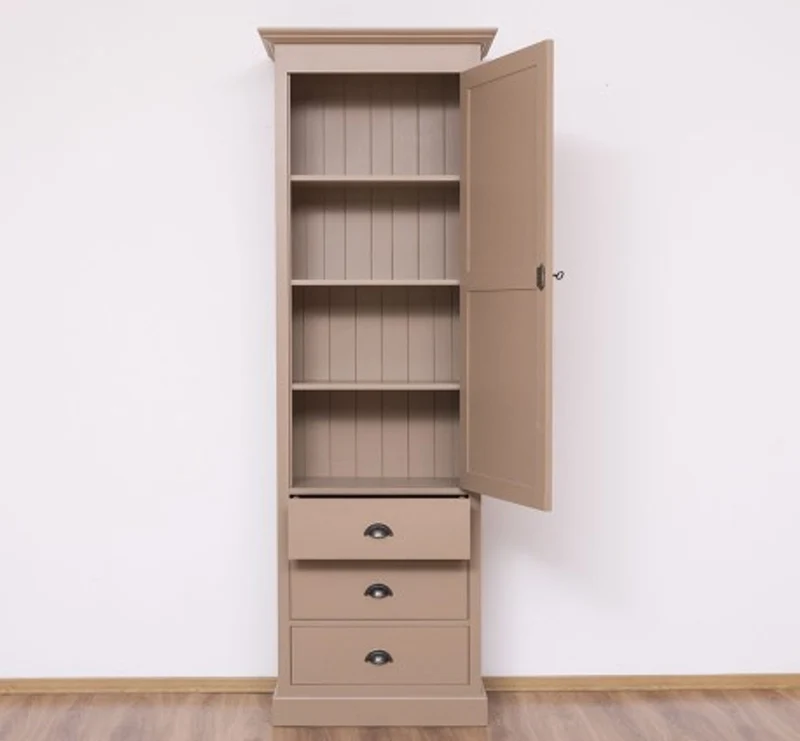 Casa Padrino Kleiderschrank im Landhausstil mit 3 Schubladen, 75 x 40 x 220 cm
