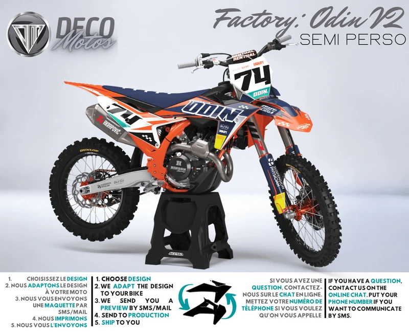Kit Déco KTM EXC EXC-F SX SX-F 2023-2025 - Odin V2