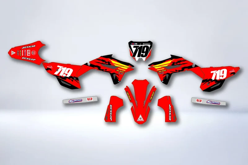 Kit déco Honda CRF 250 2022-2024 & CRF 450 2021-2024 - VORTIX