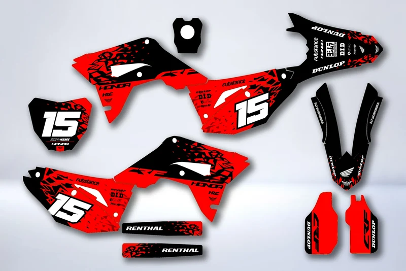 Kit déco HONDA CRF 450 2017-2020 CRF 250 2018-2021 - VOLTRIX