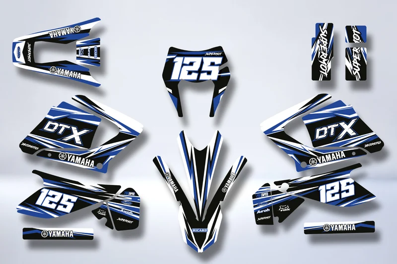 Kit Déco Yamaha DTR / DTX 125 2004-2007 - BLUE WHITE