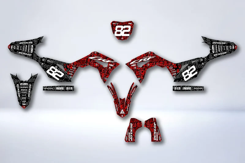 Kit déco HONDA CRF 450 2017-2020 CRF 250 2018-2021 - VORTIX
