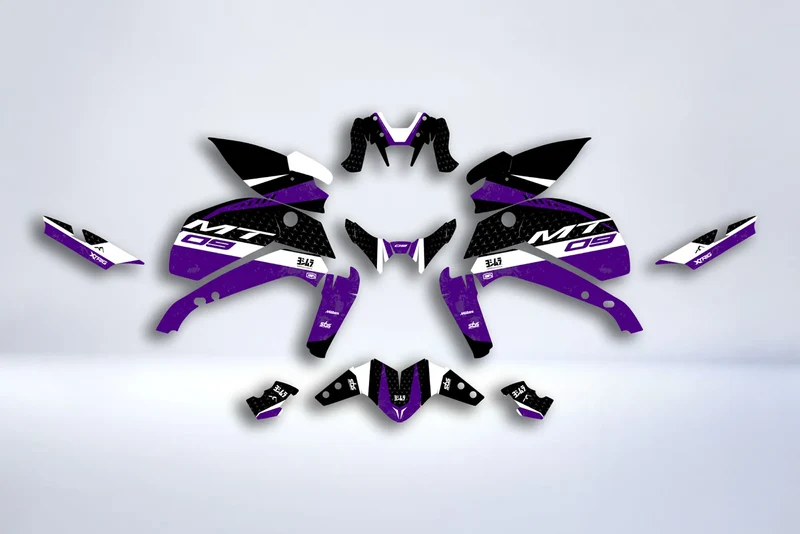 Kit Déco Yamaha MT 125 / MT 03 / MT 07 / MT 09 / MT 10 Semi-Personnalisé - ESSENZA PURPLE