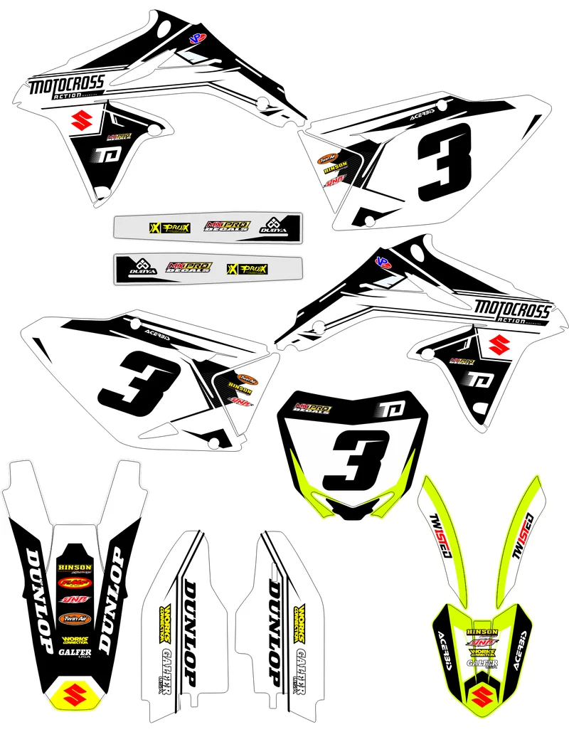 Kit déco SUZUKI RMZ 250 2010-2018 - BLITZR