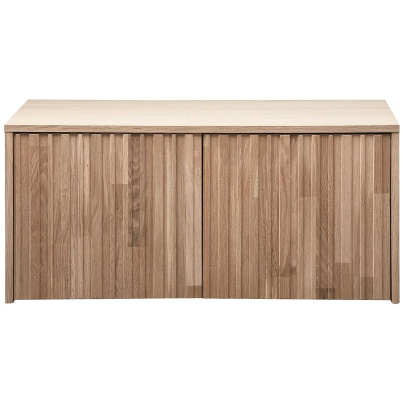 Truhenbank Gravure mit Schubladen Eiche Natur - Woood