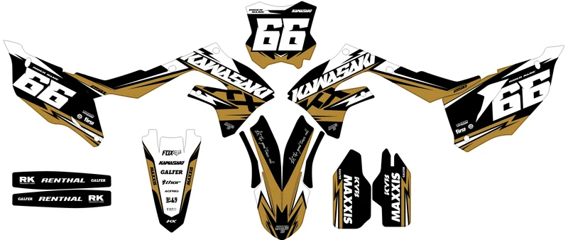 Kit Déco Kawasaki KXF 250 2021-2024 & KXF 450 2019-2023 - Vortrix