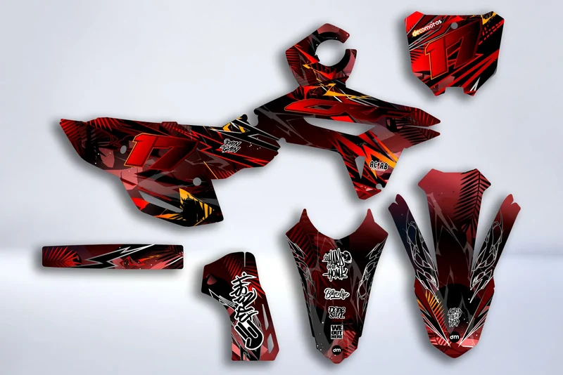 Kit Déco Honda CRF 250 2022-2024 & CRF 450 2021-2024 - NEXA RED