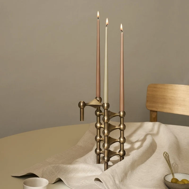 Kerzen im 6er Set Ø 1,3 cm - Stoff Nagel