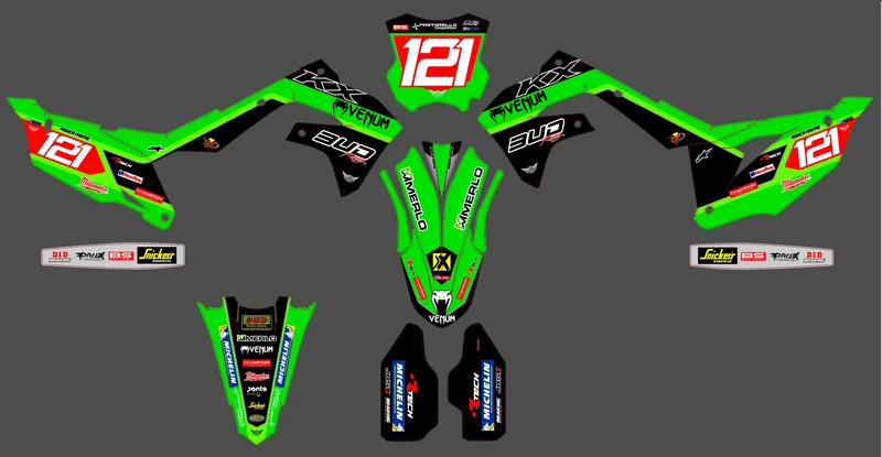 Kit Déco Kawasaki KXF 250 2021-2024 & KXF 450 2019-2023 - Vantrox