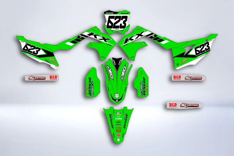 Kit Déco Kawasaki KXF 250 2021-2024 & KXF 450 2019-2023 - Veloxus