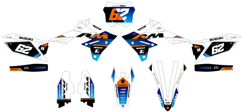 Kit déco SUZUKI RM-Z 450 2018-2025 & RM-Z 250 2019-2025 - TORQANO