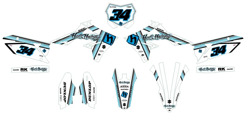 Kit déco SUZUKI RM-Z 450 2018-2025 & RM-Z 250 2019-2025 - VELTRIX