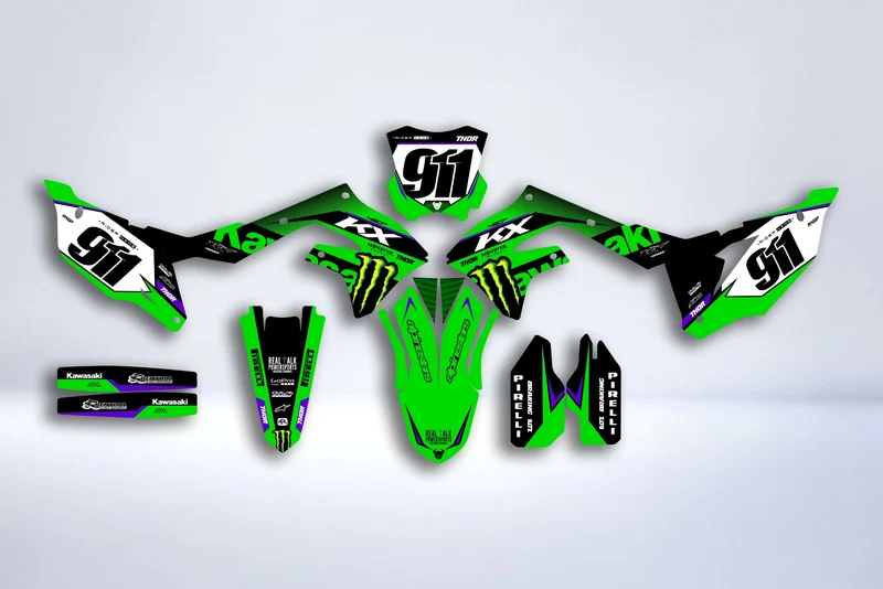 Kit Déco Kawasaki KXF 250 2021-2024 & KXF 450 2019-2023 - VORTRIX