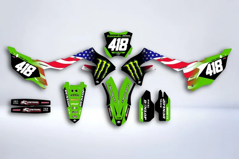 Kit Déco Kawasaki KXF 250 2021-2024 & KXF 450 2019-2023 - Zyphor