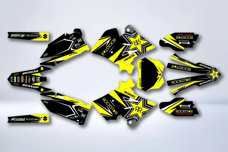 Kit déco SUZUKI RM125 & RM250 2001-2008 POLISPORT RESTYLE - XENZOR