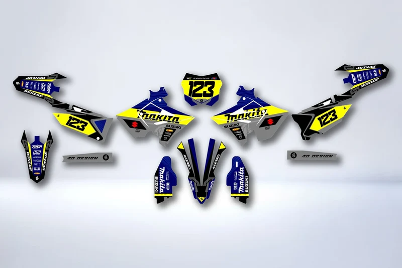 Kit déco SUZUKI RM125 & RM250 2001-2008 POLISPORT RESTYLE - TORQON