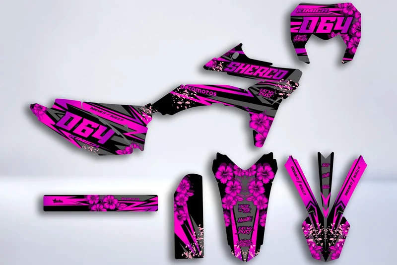 Kit Déco Sherco SE-R / SM-R 50cc 2013-2026 - FLOWER BLACK