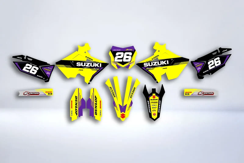 Kit déco SUZUKI RM125 & RM250 2001-2008 POLISPORT RESTYLE - VOLTIX