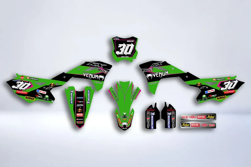 Kit déco KAWASAKI KXF 250 2017-2020 - VENUM GREEN