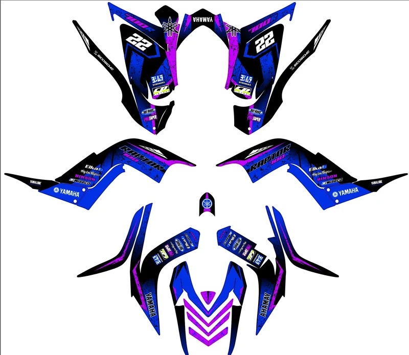 Kit déco Yamaha YFM 700 RAPTOR 2006-2012 - SYRON