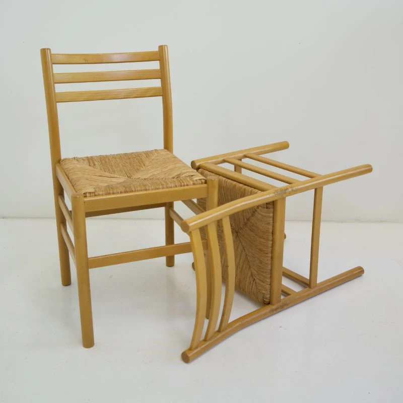 Vintage Stuhl mit Korbgeflecht - DesignWe.Love