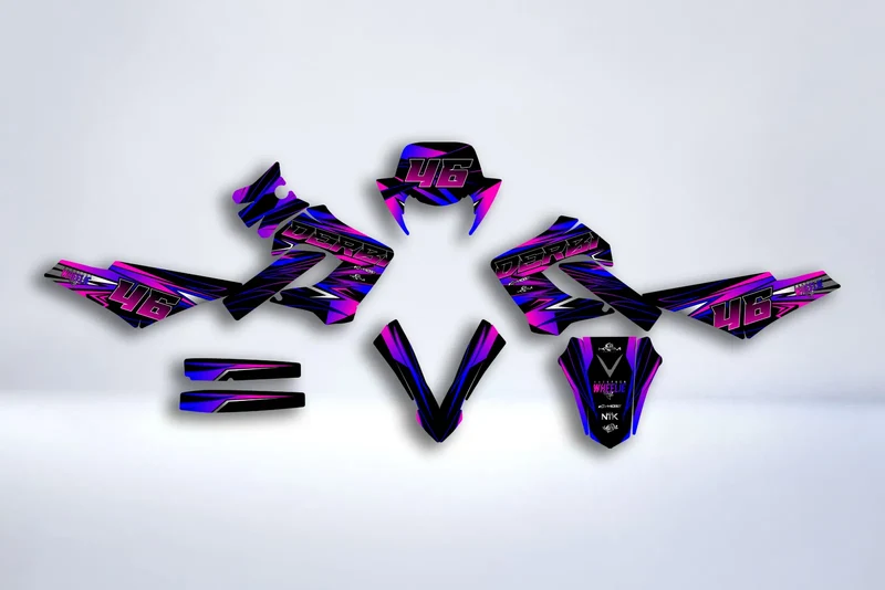 Kit Déco DERBI XTREME XRACE AVANT 2011 - BLUE PURPLE